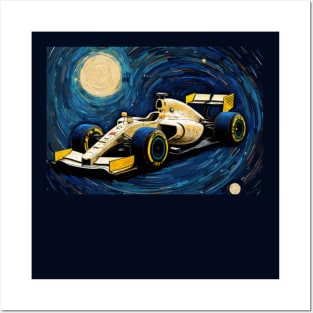 FORMULA 1 BOLIDE, Van Gogh style, F1, grand prix, 2024 Posters and Art